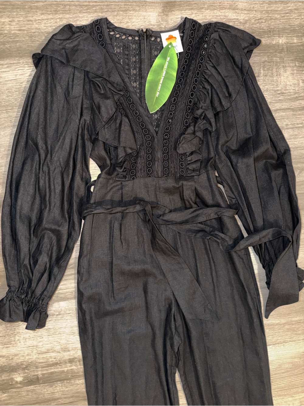 FARM Rio Lace Ruffle Jumpsuit - Picture 13 of 14